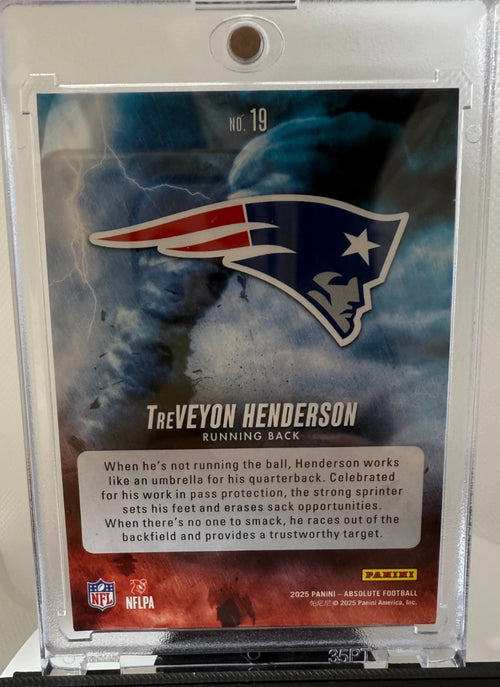 2025 Panini Absolute - By Storm TreVeyon Henderson #19 (RC)