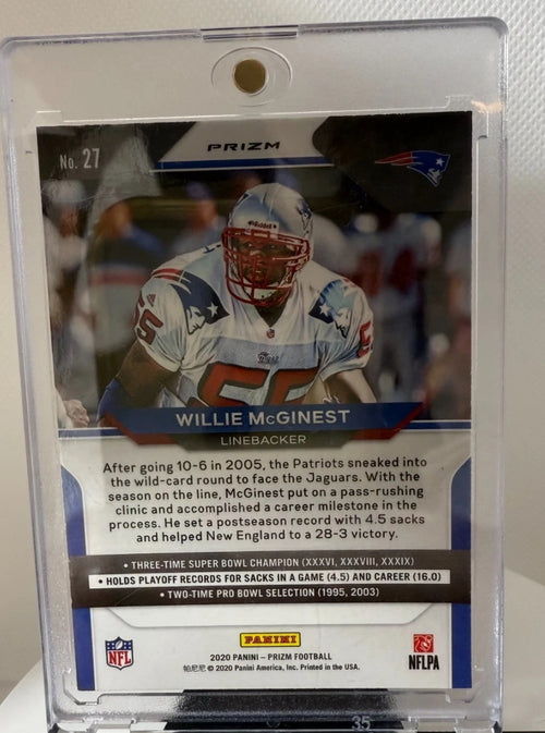 Panini Prizm Willie McGinest Orange Prizm Patriots